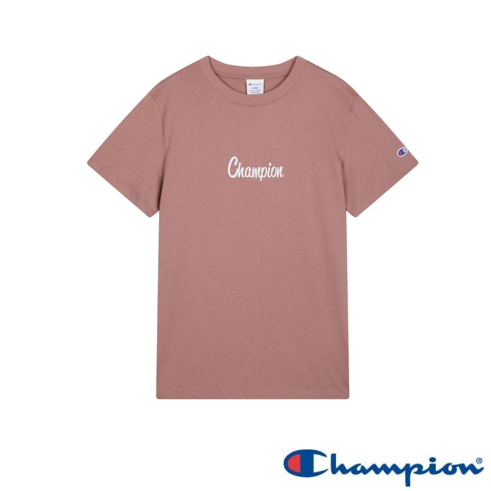 男款-CAMPUS 草寫LOGO短袖TEE-灰粉色 (U6BSSSM522M-455)