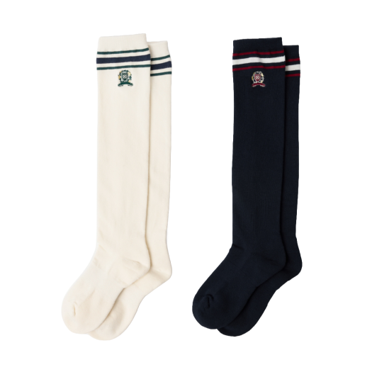 【10】SATUR Women's Crest Logo Knee Socks - 2色選擇