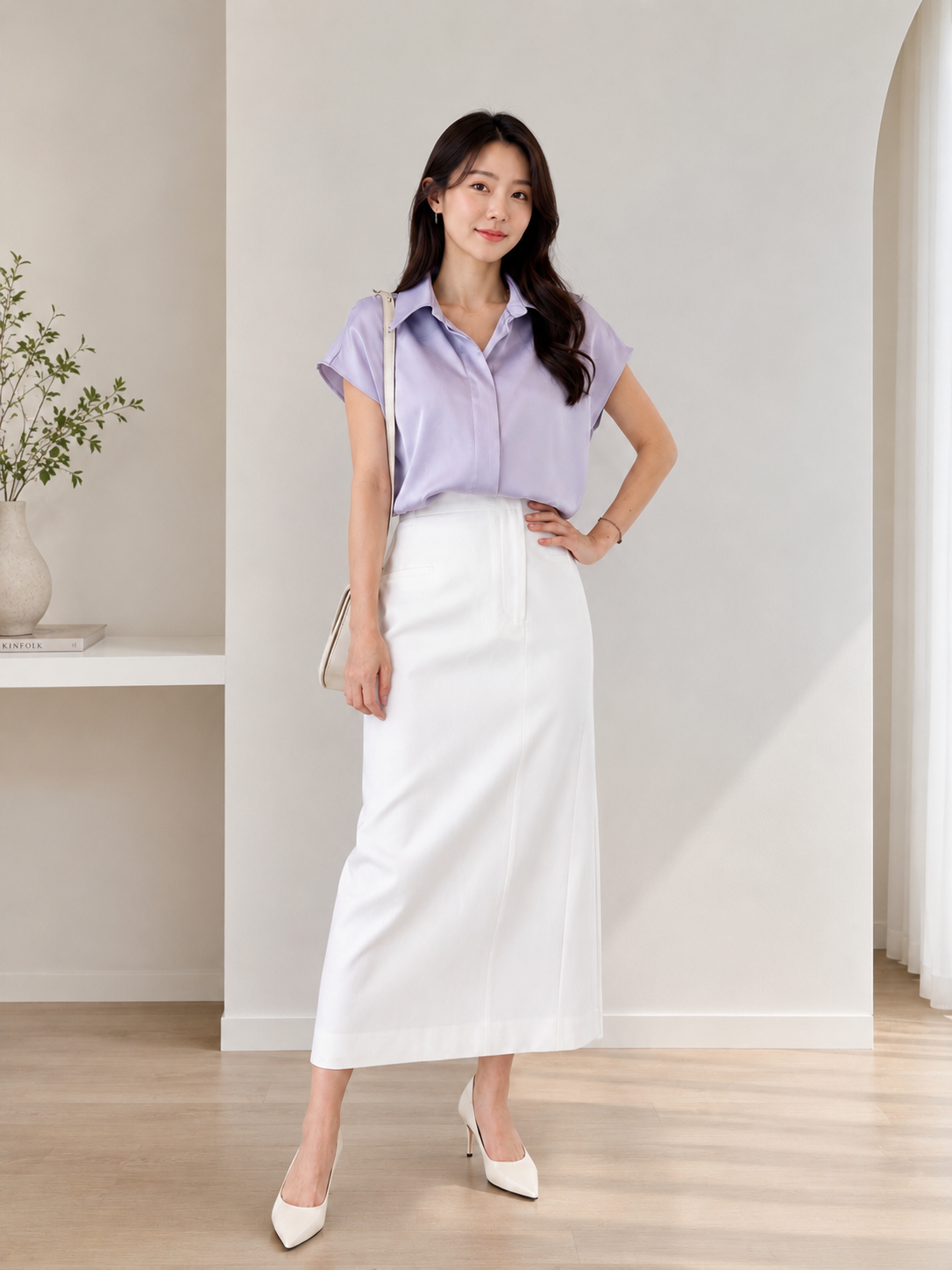 HIGH WAISTED LONG PENCIL SKIRT