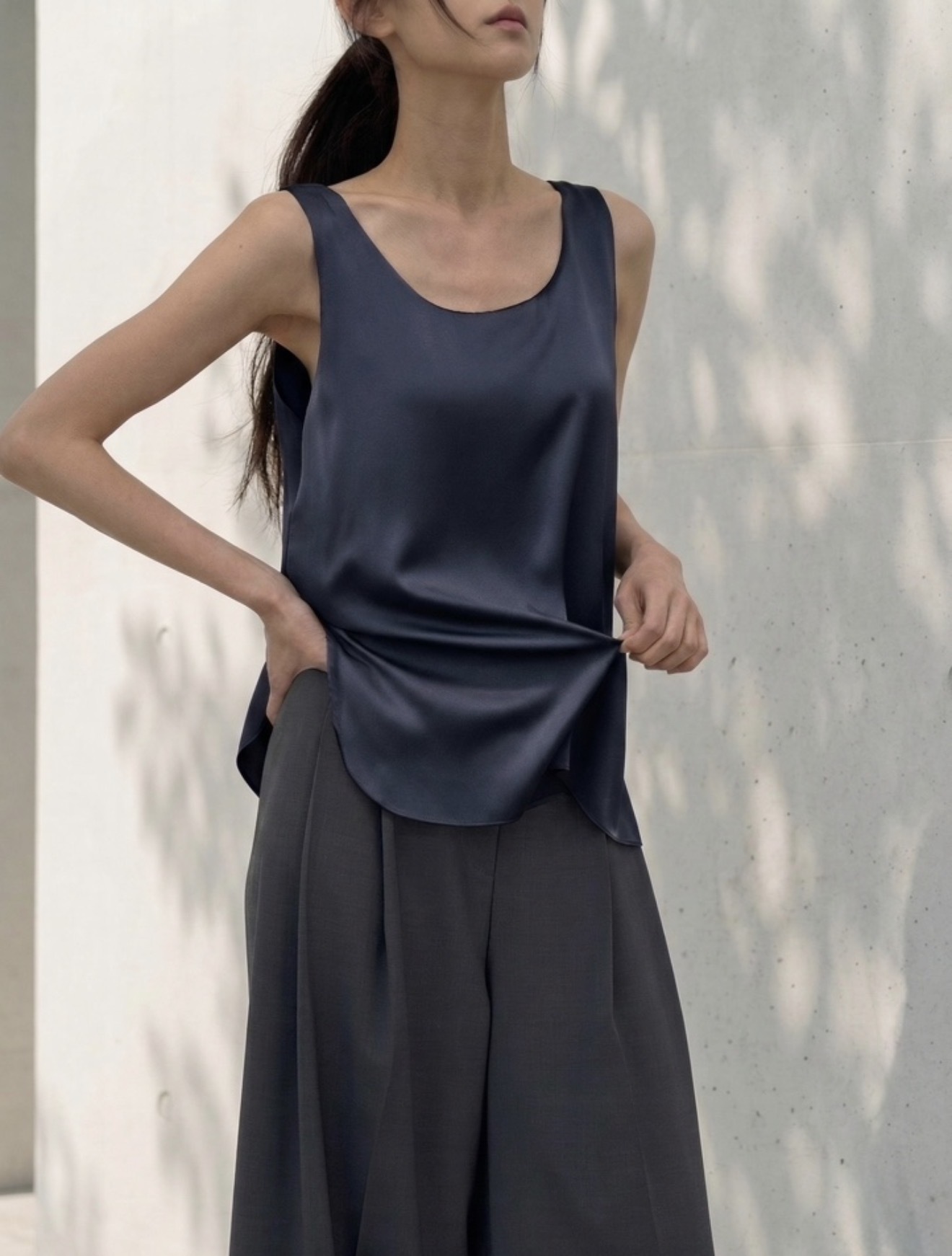 WW2671 satin silk背心