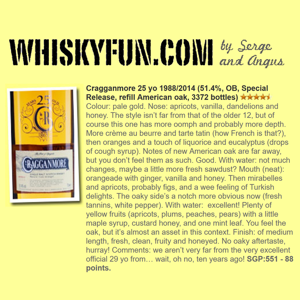 Cragganmore 25 Years Old Diageo Special Releases 2014 51.4%