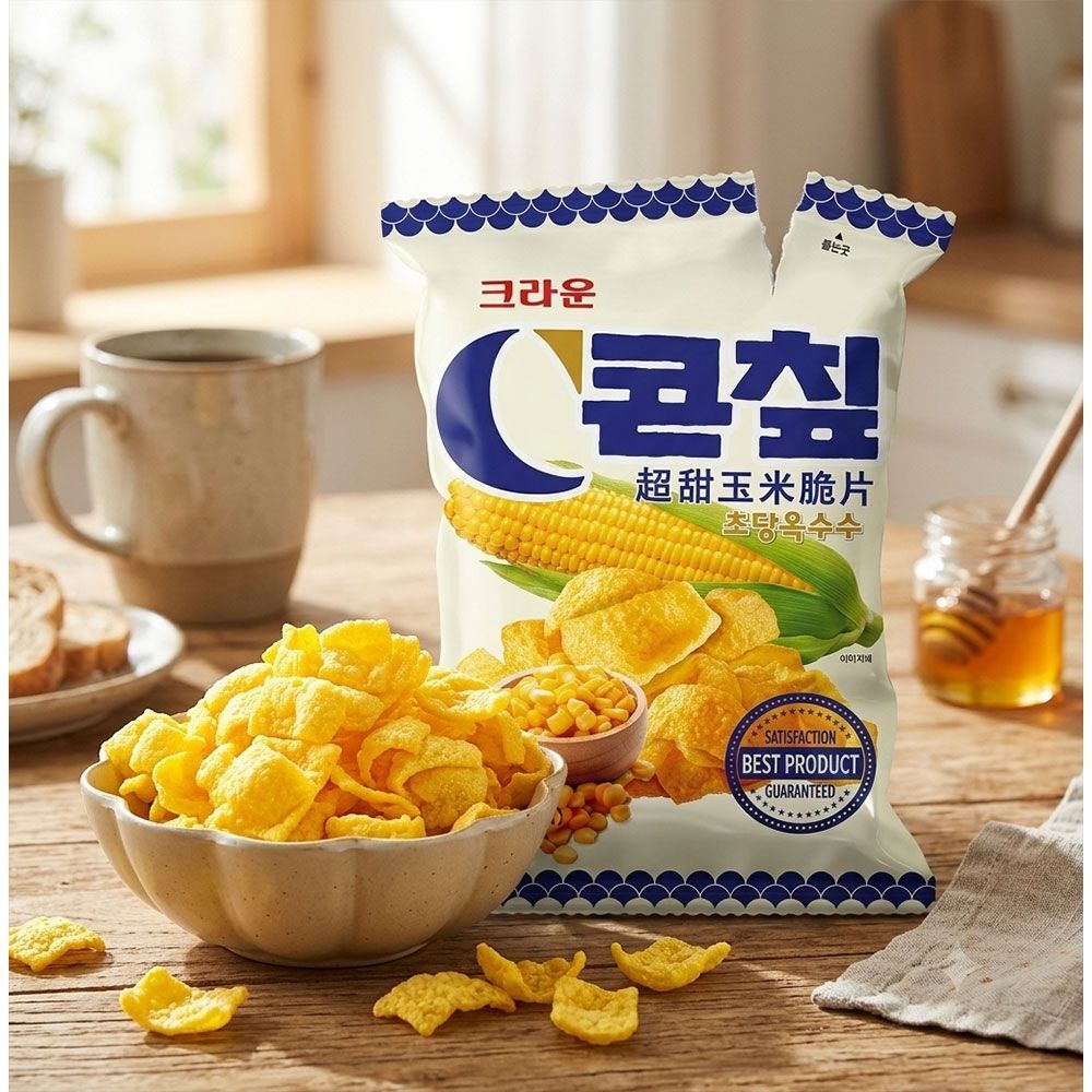 韓國 CROWN 超甜玉米脆片 70g