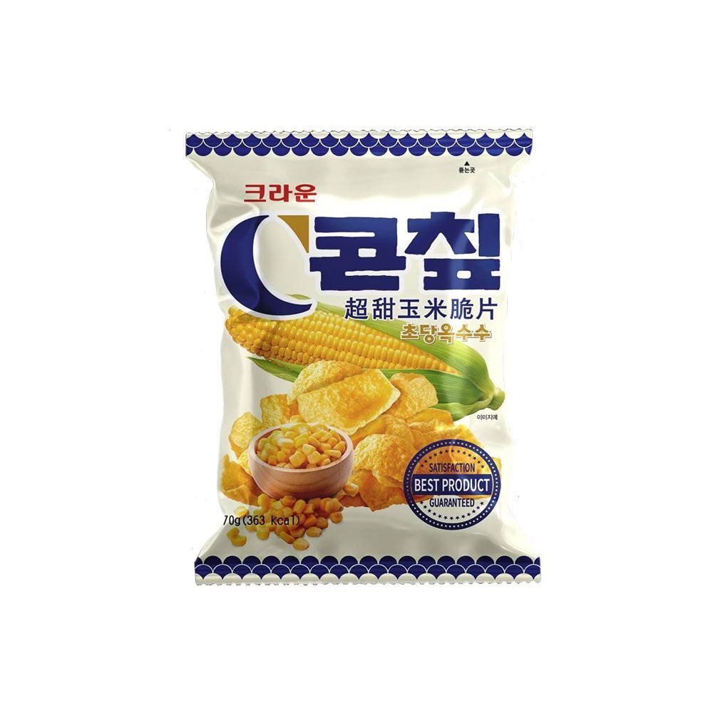 韓國 CROWN 超甜玉米脆片 70g