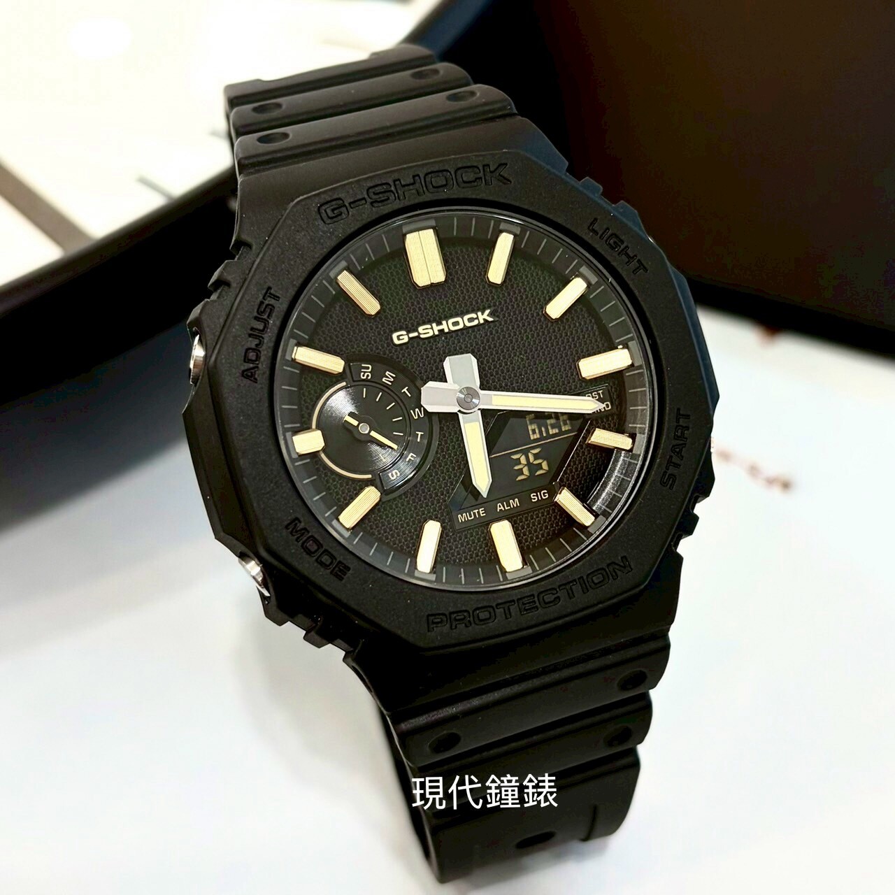 【G-SHOCK】LUXE BLACK GA2100系列 GA-2100LXB-1A9 45.4mm 現代鐘錶