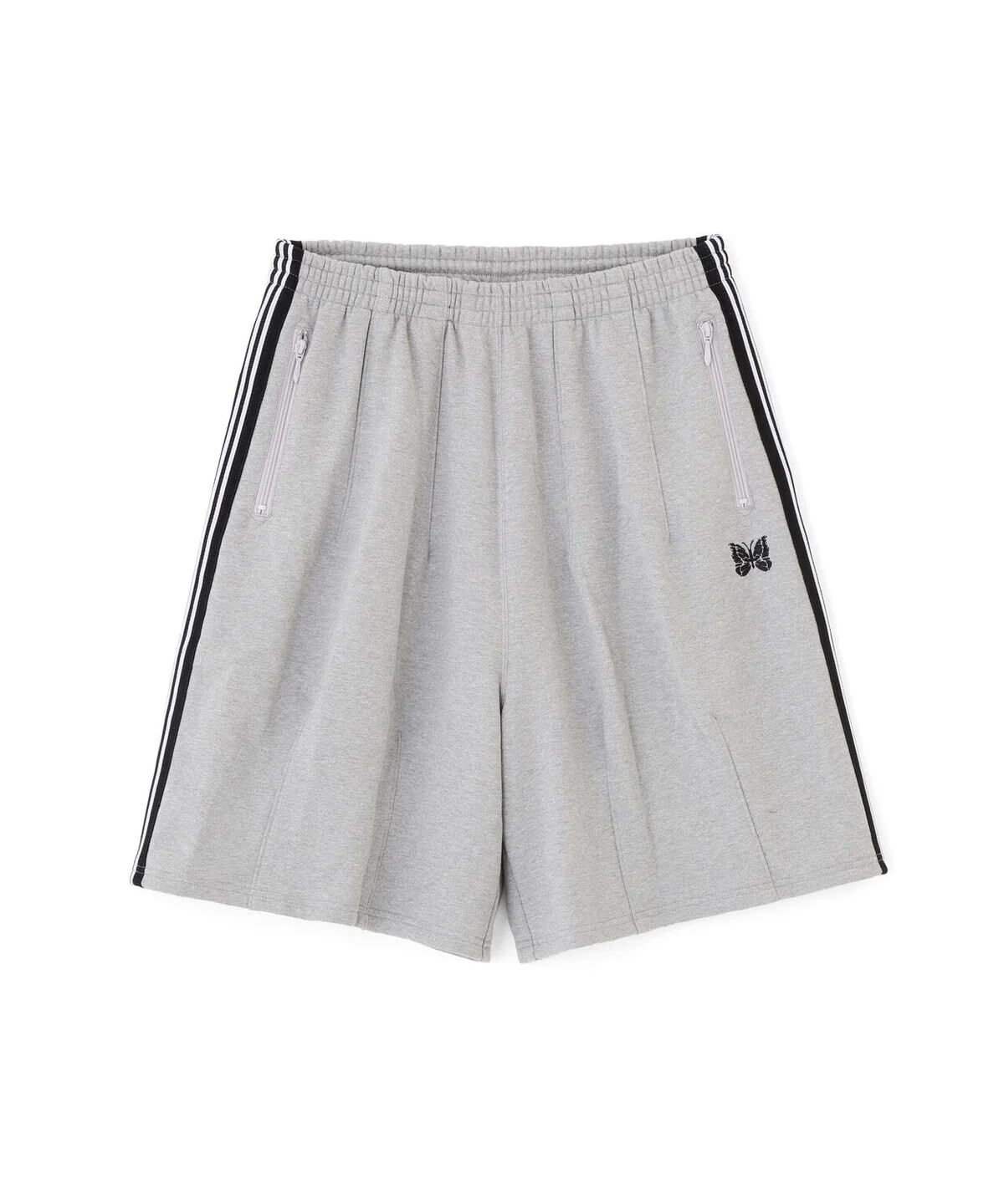 Needles x Beaver HD Track Shorts- Cotton Jersey- Grey