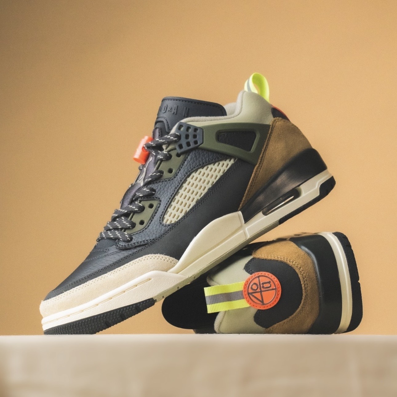 NIKE JORDAN SPIZIKE LOW 黑咖 卡其 棕 皮革 休閒 男鞋 FQ1759-007