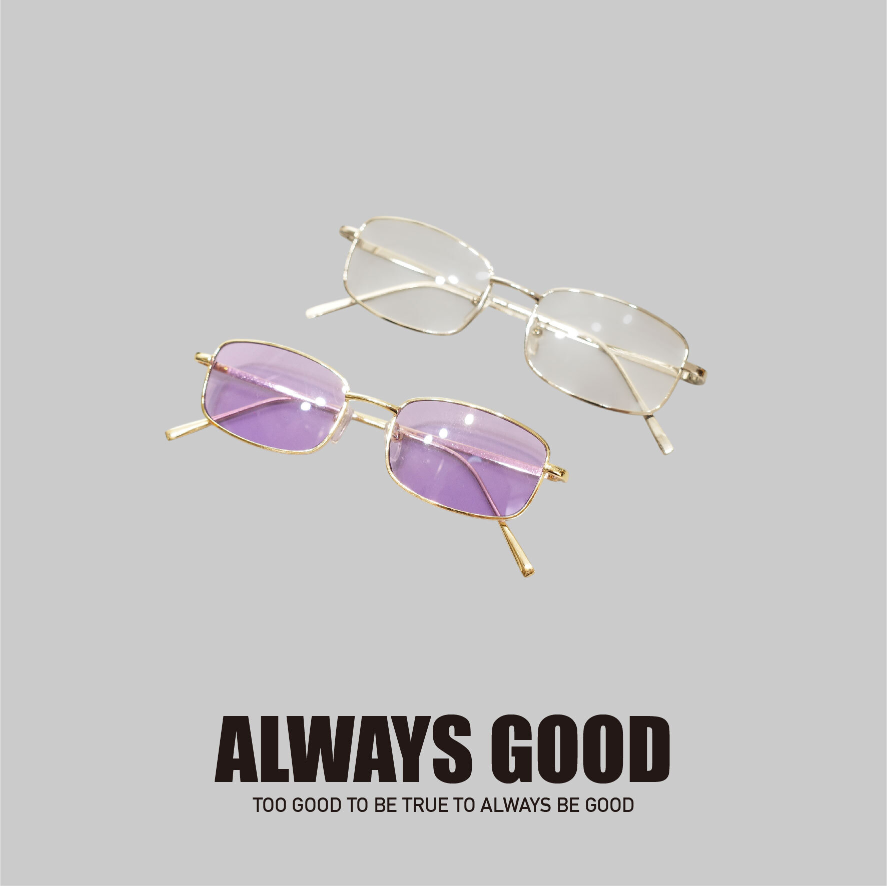 『Always_Good』復古 金屬 小方框 眼鏡
