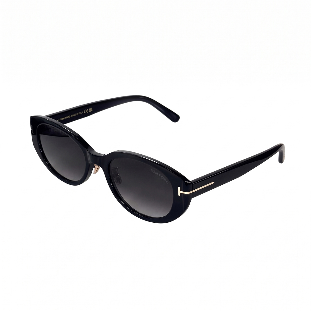 【TOM FORD】TF-1388-K-5401B 貓眼框太陽眼鏡♦(黑框黑片)