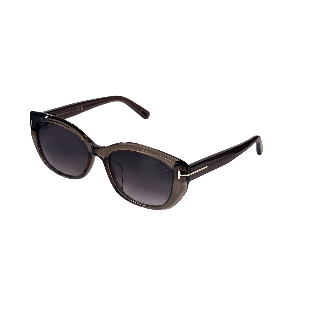 【TOM FORD】TF-1391-K-5448B  貓眼框太陽眼鏡♦(透茶框黑片)