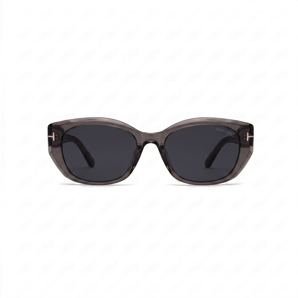 【TOM FORD】TF-1391-K-5448B  貓眼框太陽眼鏡♦(透茶框黑片)