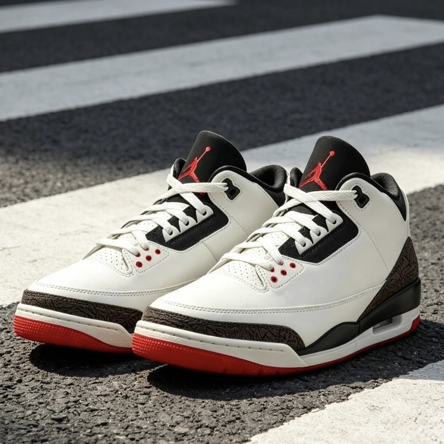 NIKE AIR JORDAN 3 "WORLD 'S BEST" 喬丹 三代 白紅 白黑 黑紅 大童鞋 DM0967-103