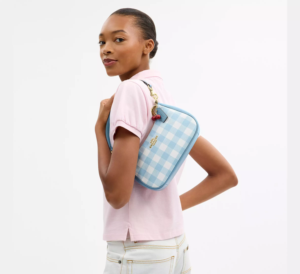 【預訂】Coach Gingham Print And Charm