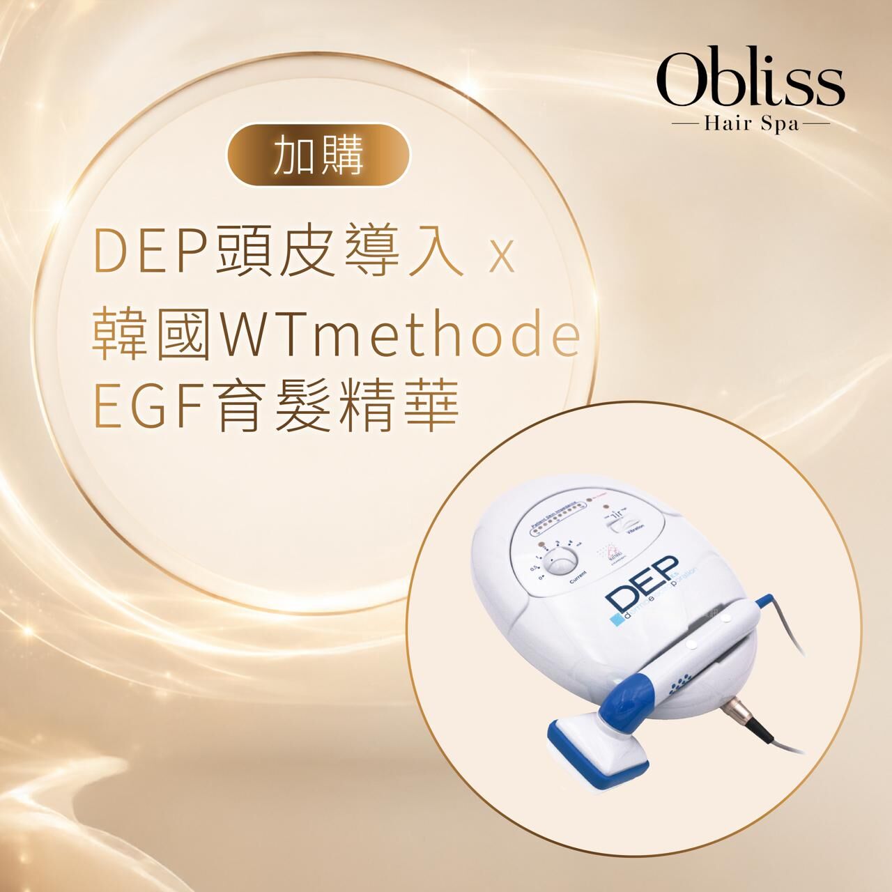 CB003 Obliss Hair Spa *加購品* DEP頭皮導入 x 韓國WTmethode EGF育髮精華 (必須購買CB001/CB002配合療程使用)
