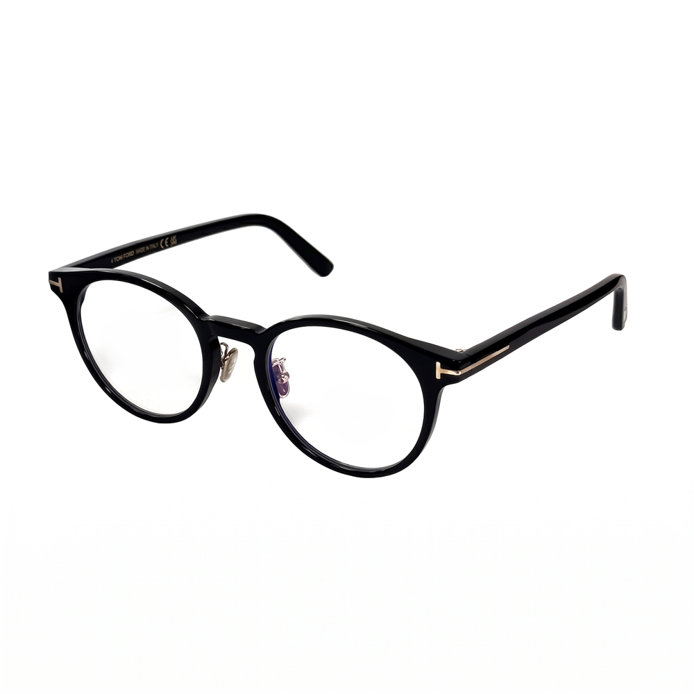 【TOM FORD】TF-5996-K-B-51001 圓框光學眼鏡♦(黑)