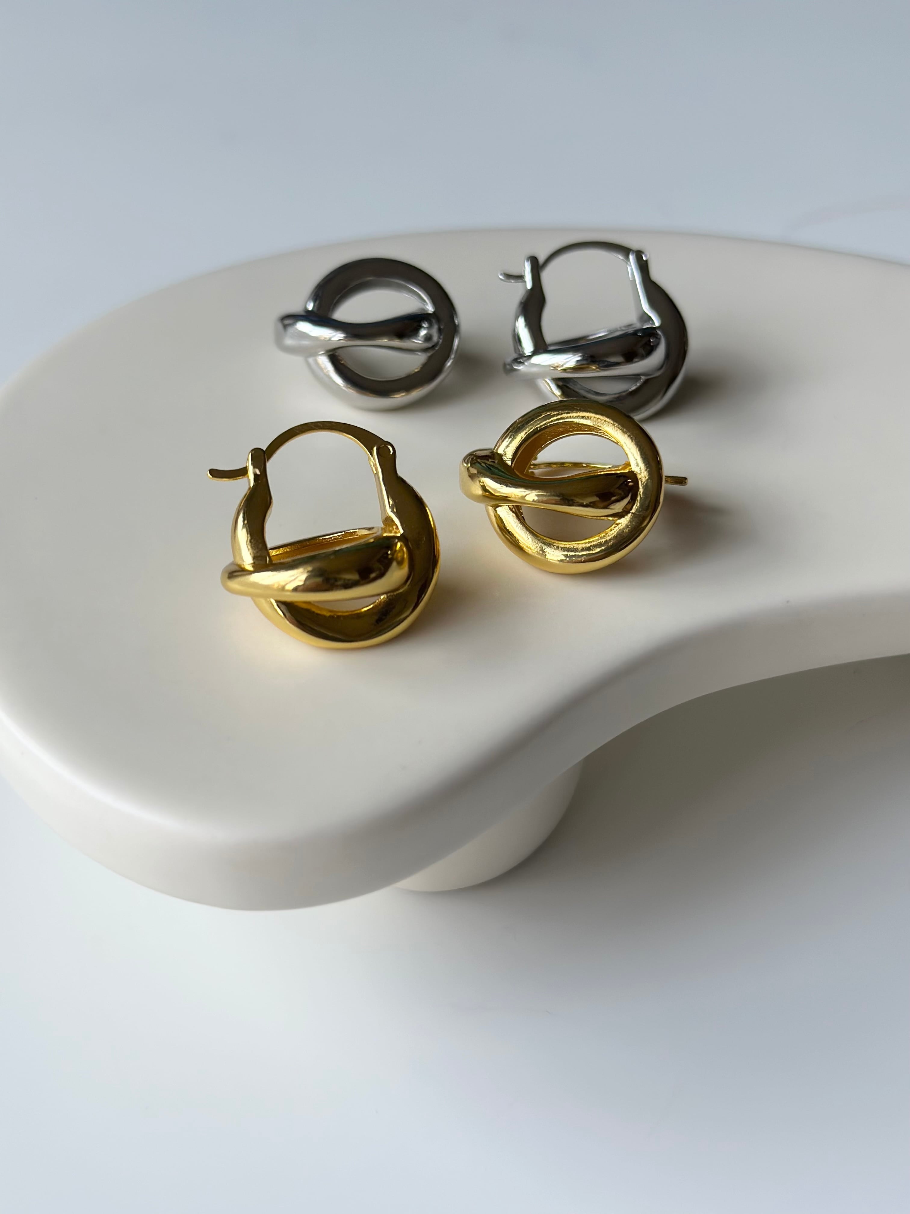 S925 whip swirl hoop pierce