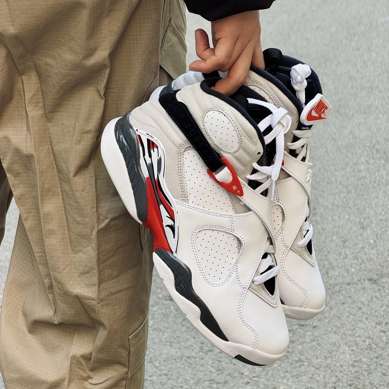 NIKE AIR JORDAN 8 RETRO 白紅 避震 兔巴哥 休閒鞋 男鞋 305381-100