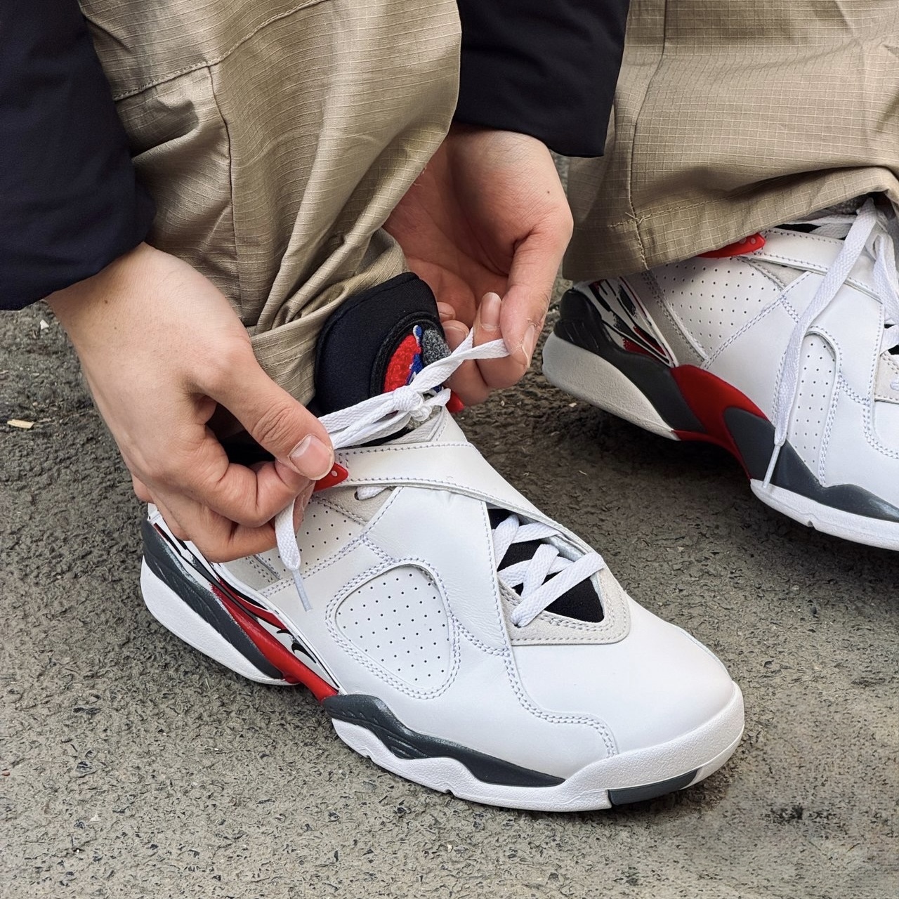 NIKE AIR JORDAN 8 RETRO 白紅 避震 兔巴哥 休閒鞋 男鞋 305381-100