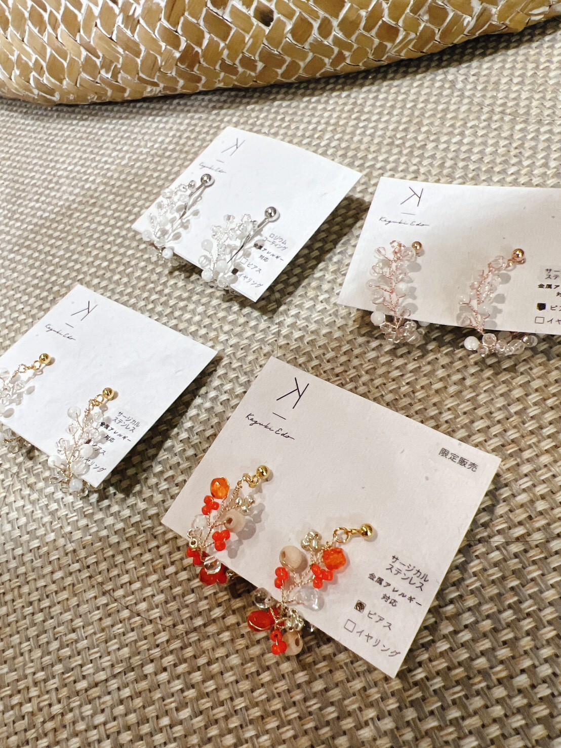 0708限時品牌快閃。水晶珠小圈耳環