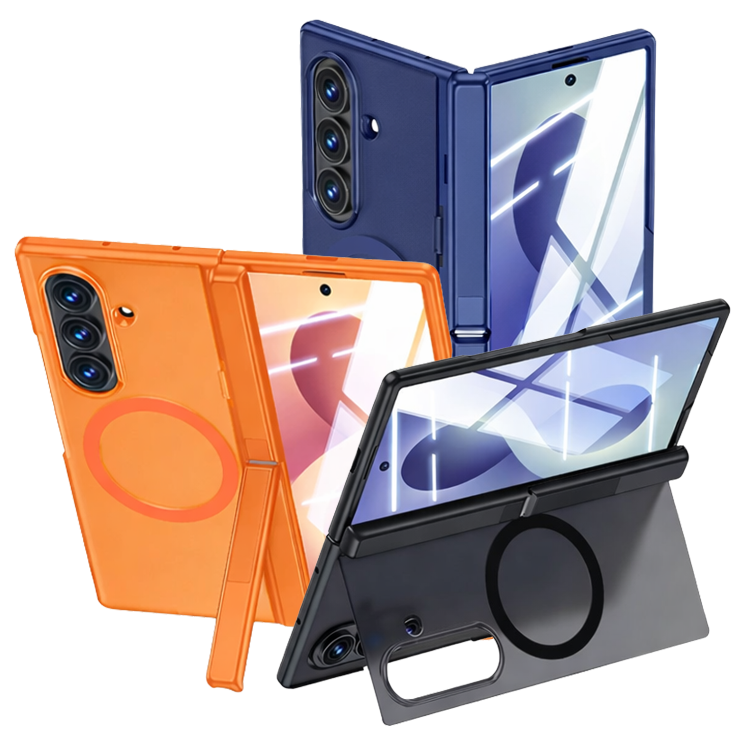 XPRO - Mag Orbit Stand - Samsung Z Fold 8 Ultra Case 磨砂磁吸雙支架防撞手機外屏保護硬殼