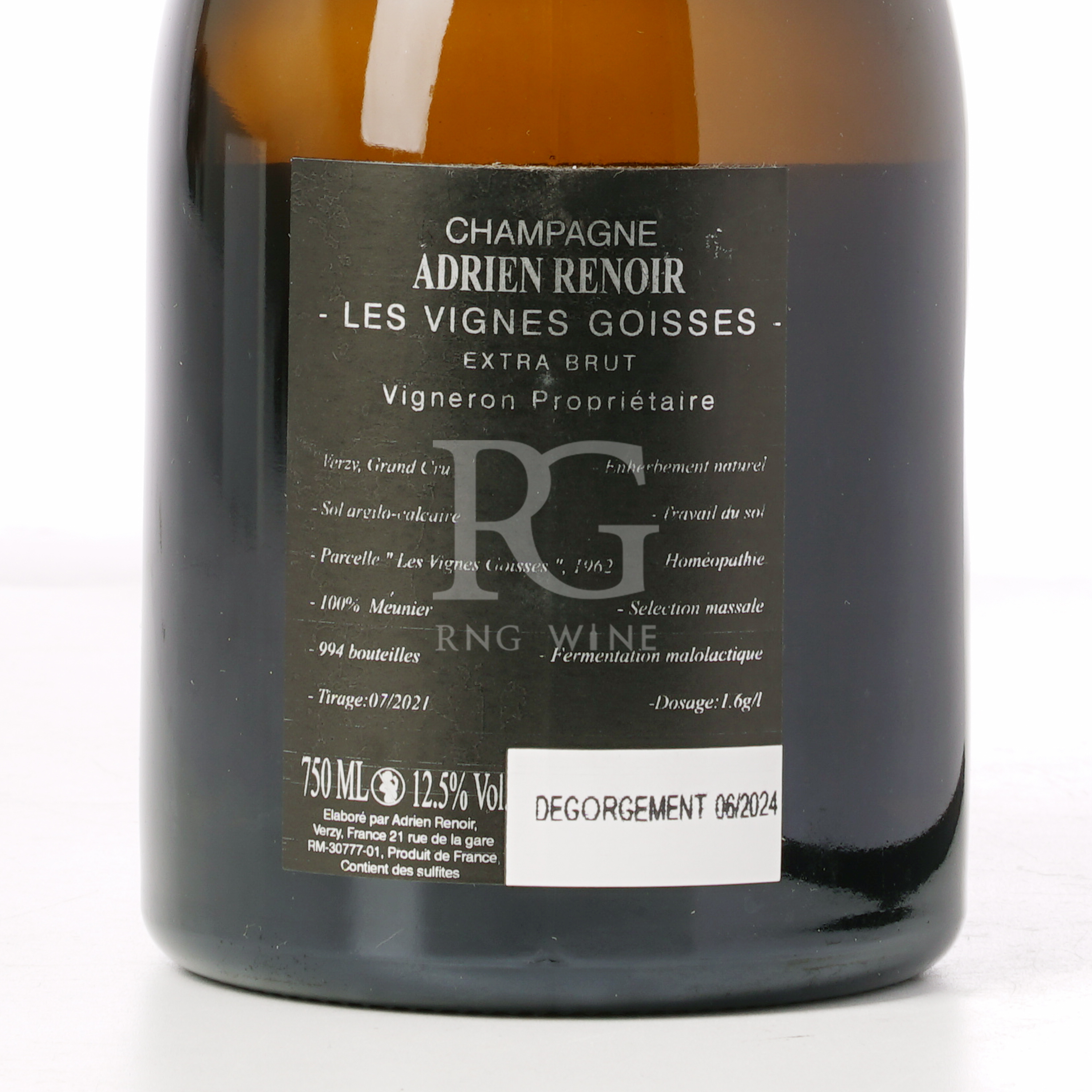 Adrien Renoir Les Vignes Goisses Verzy Grand Cru Pinot Meunier 2020 (RP94)