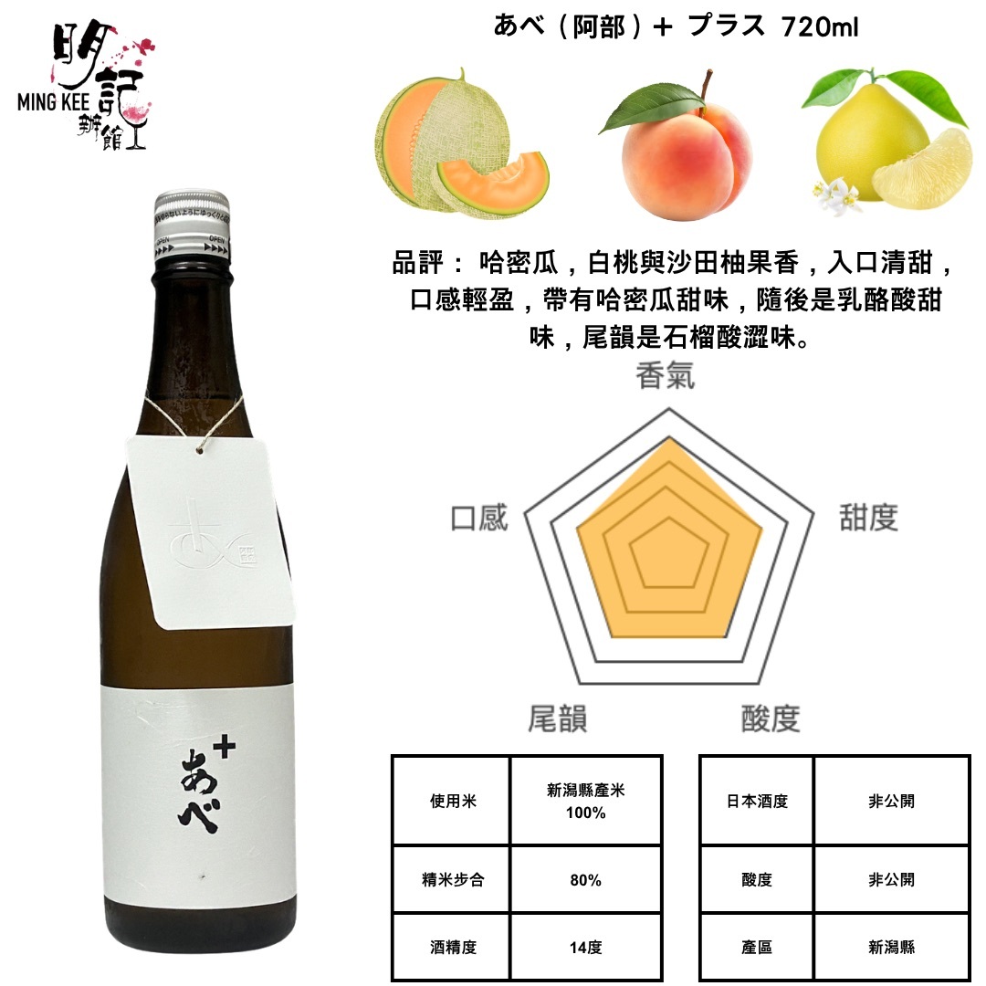あべ（阿部）+ プラス 720ml
