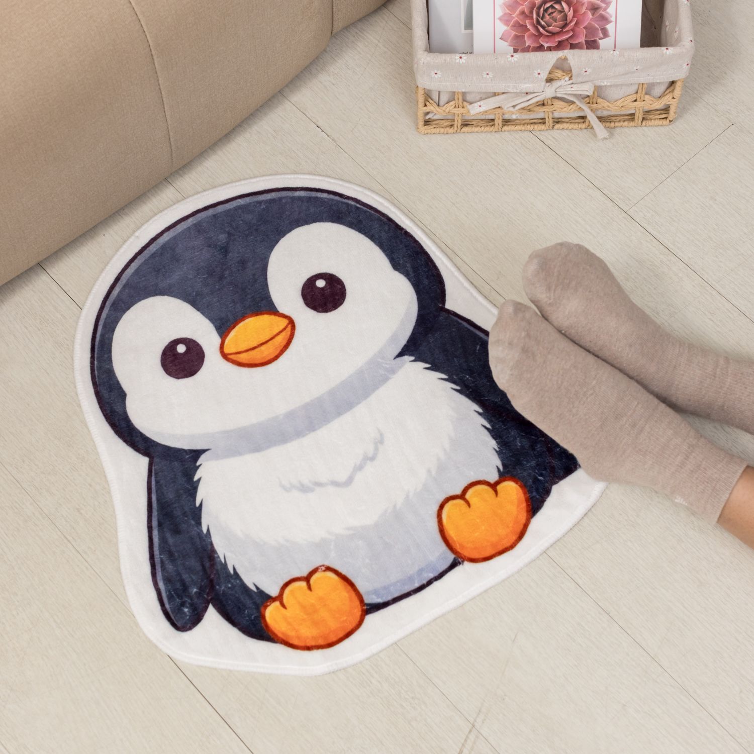 動物王國展 珍珠絨地墊《企鵝》