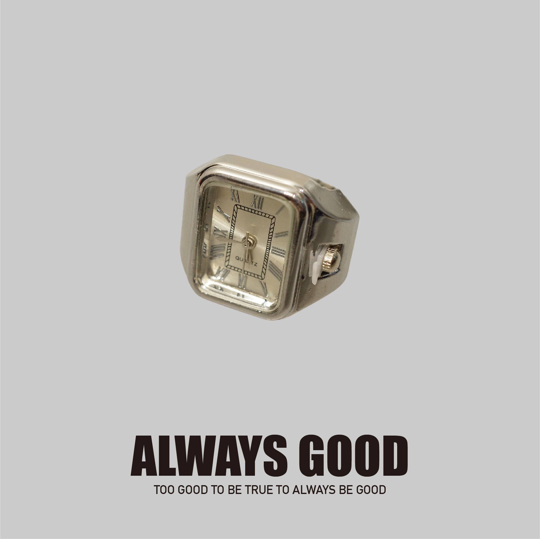 『Always_Good』大方形 彈性戒圍 手錶 戒指
