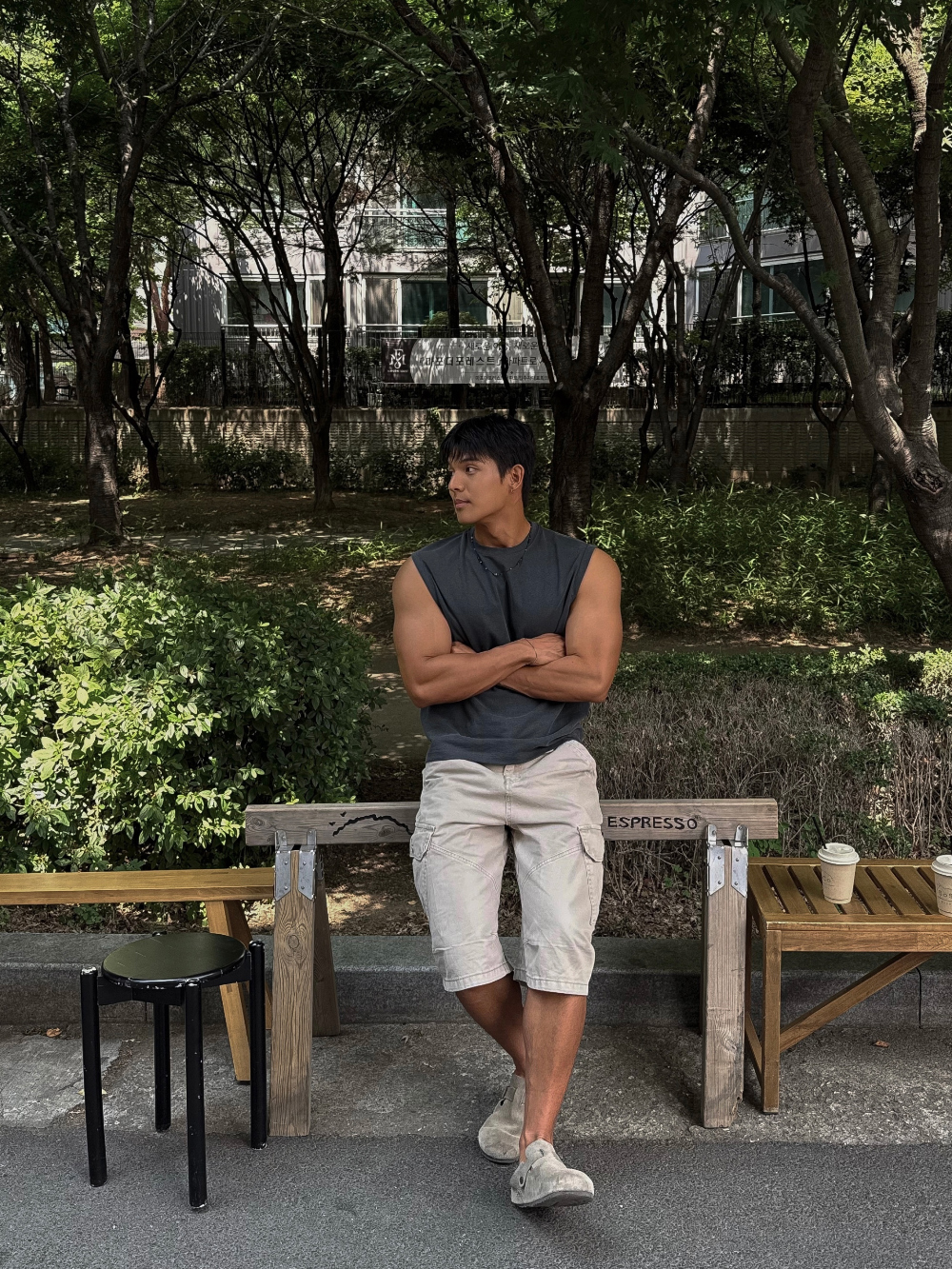 水洗口袋短褲