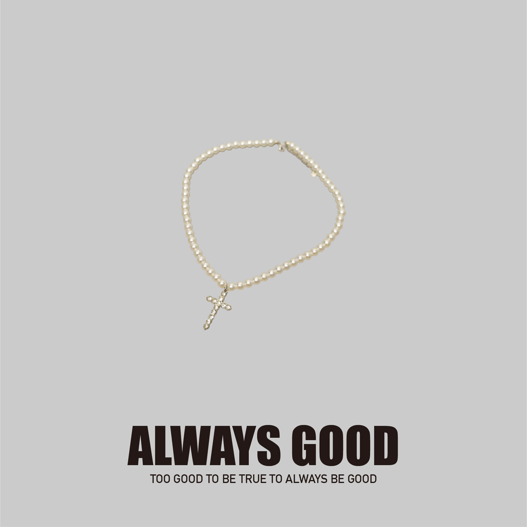 『Always_Good』珍珠 十字架 短項鍊