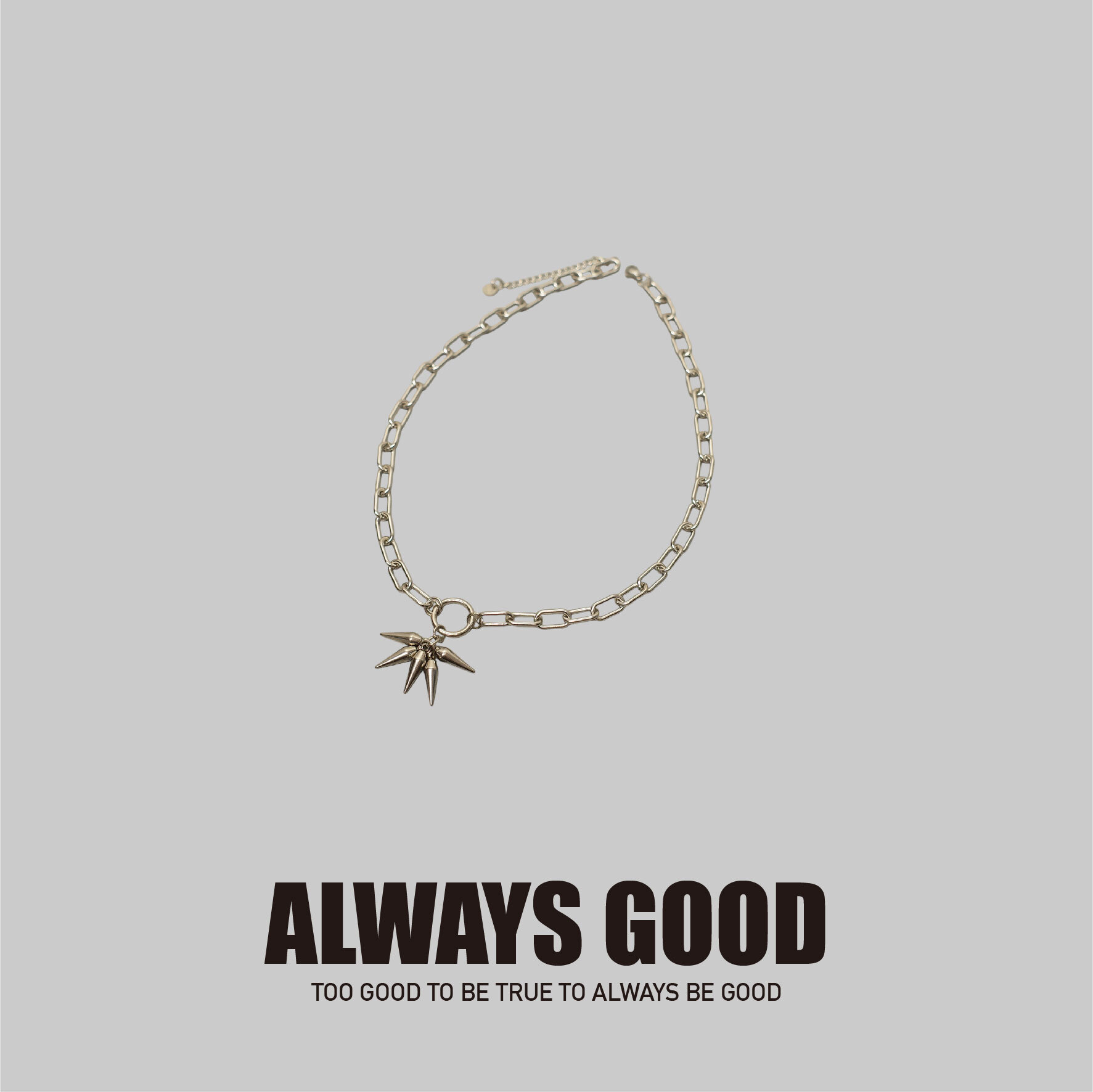 『Always_Good』倒吊 尖刺 鈦鋼 項鍊