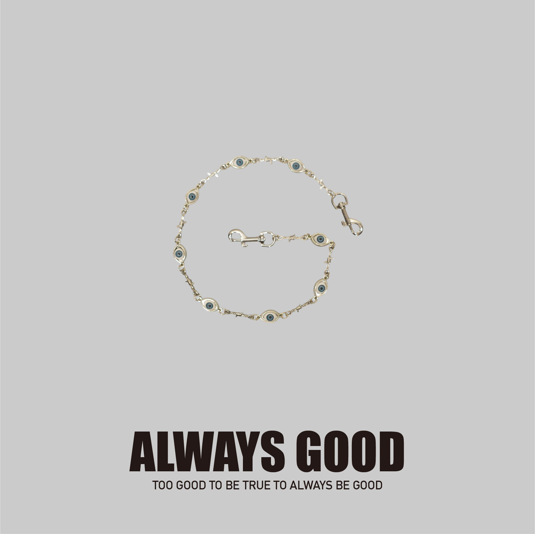 『Always_Good』藍眼球 拼接 荊棘 褲鏈
