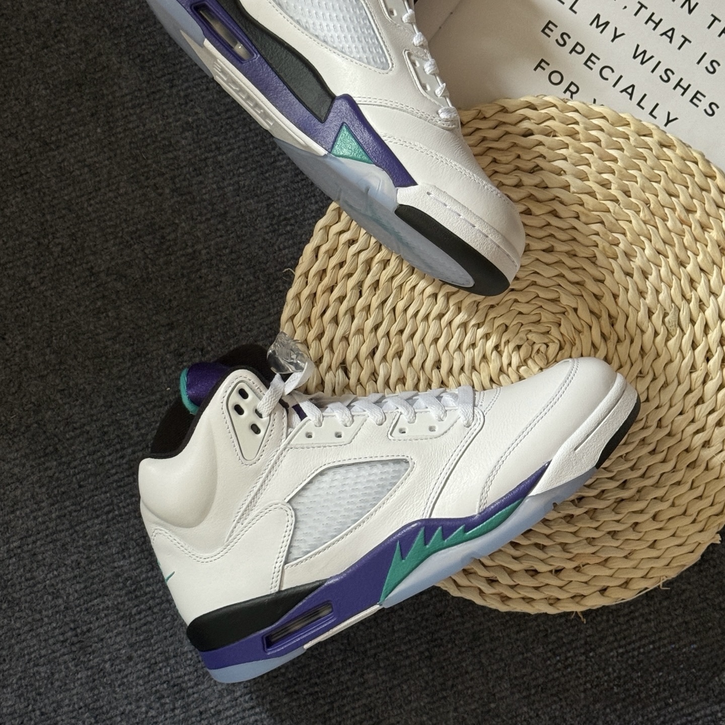 NIKE AIR JORDAN 5 "GRAPE" 喬丹 白紫葡萄 5代 籃球鞋 休閒鞋 男鞋 HQ7978-100