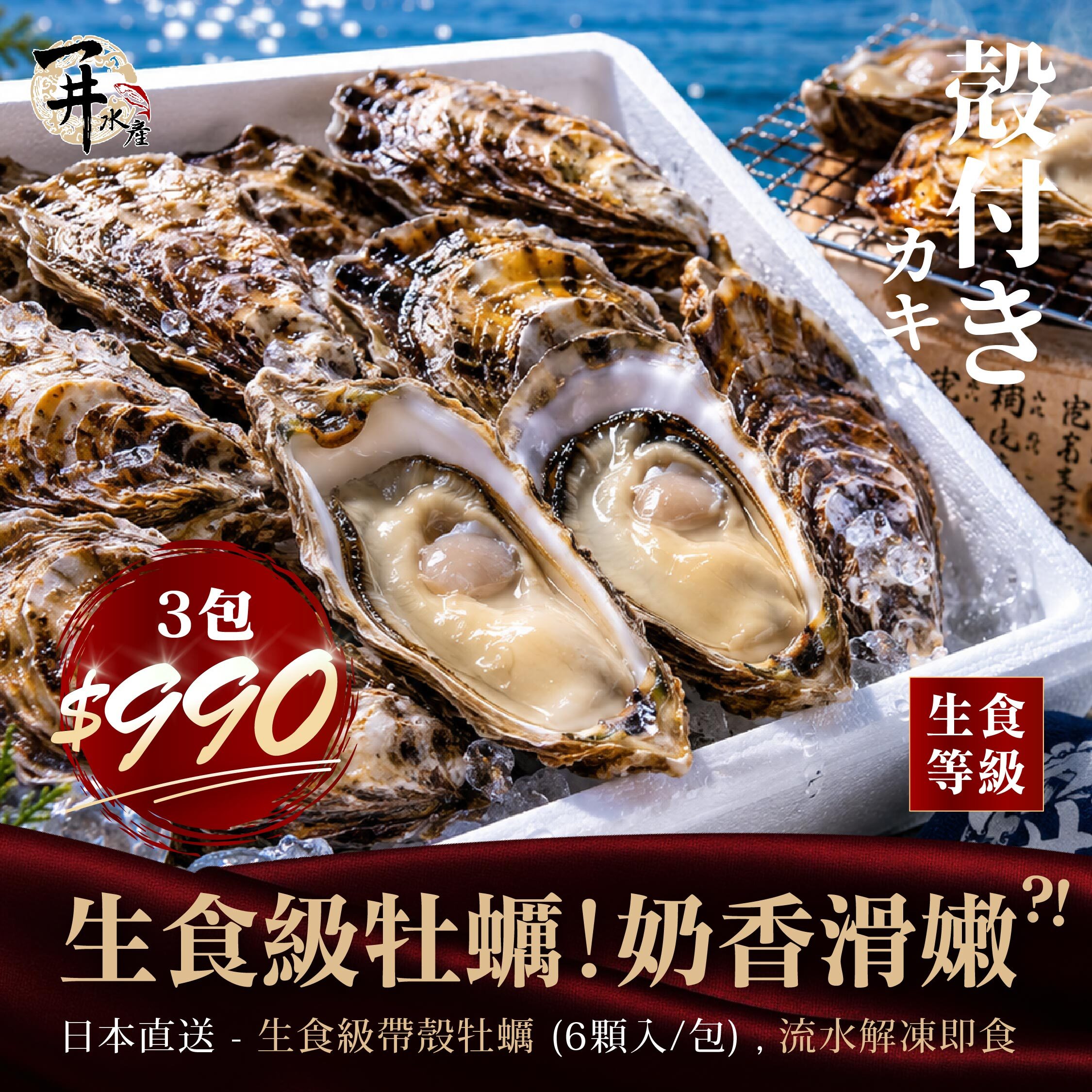 日本生食級 帶殼牡蠣 / 生蠔