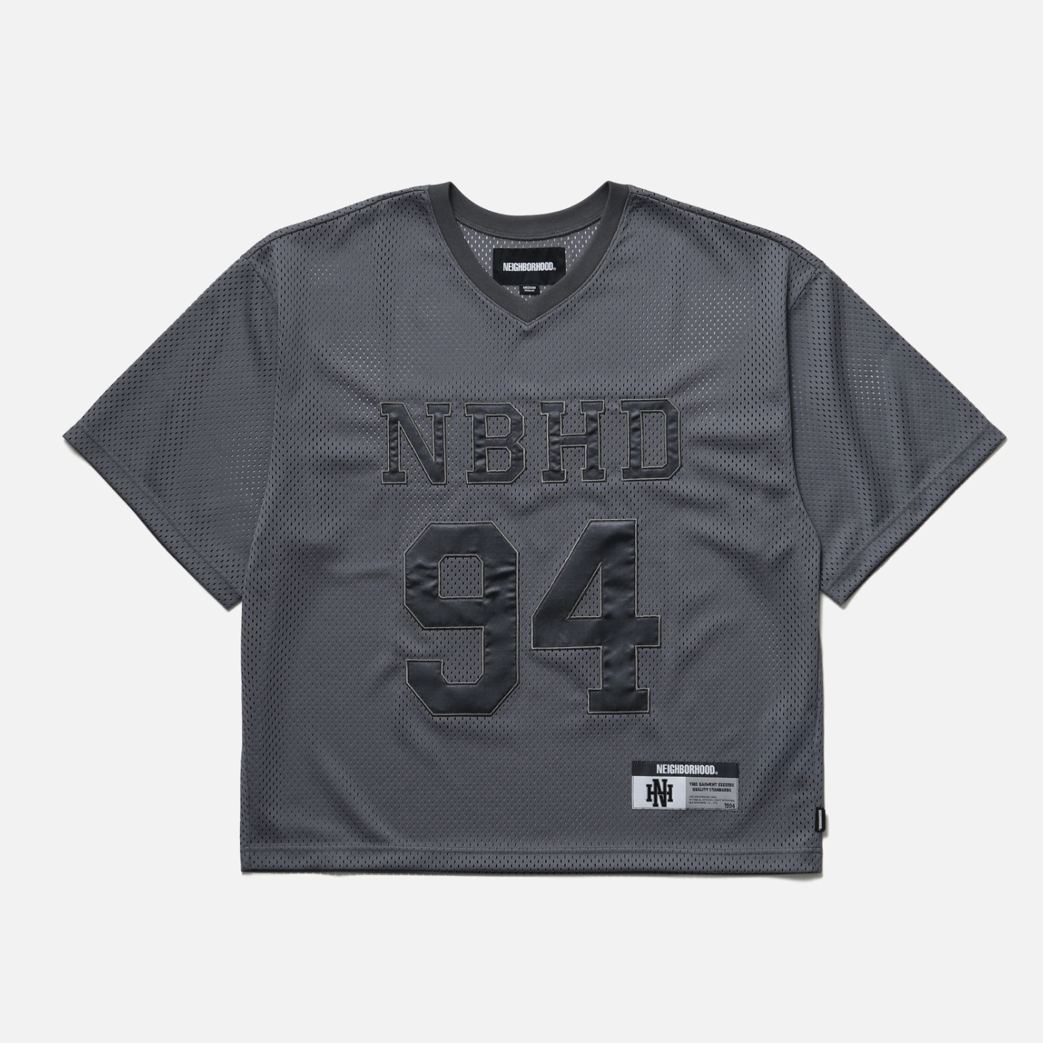 -(B3b04)-NEIGHBORHOOD  MESH HOCKEY SHIRT SS 球衣 灰色-261FPNH-CSM10