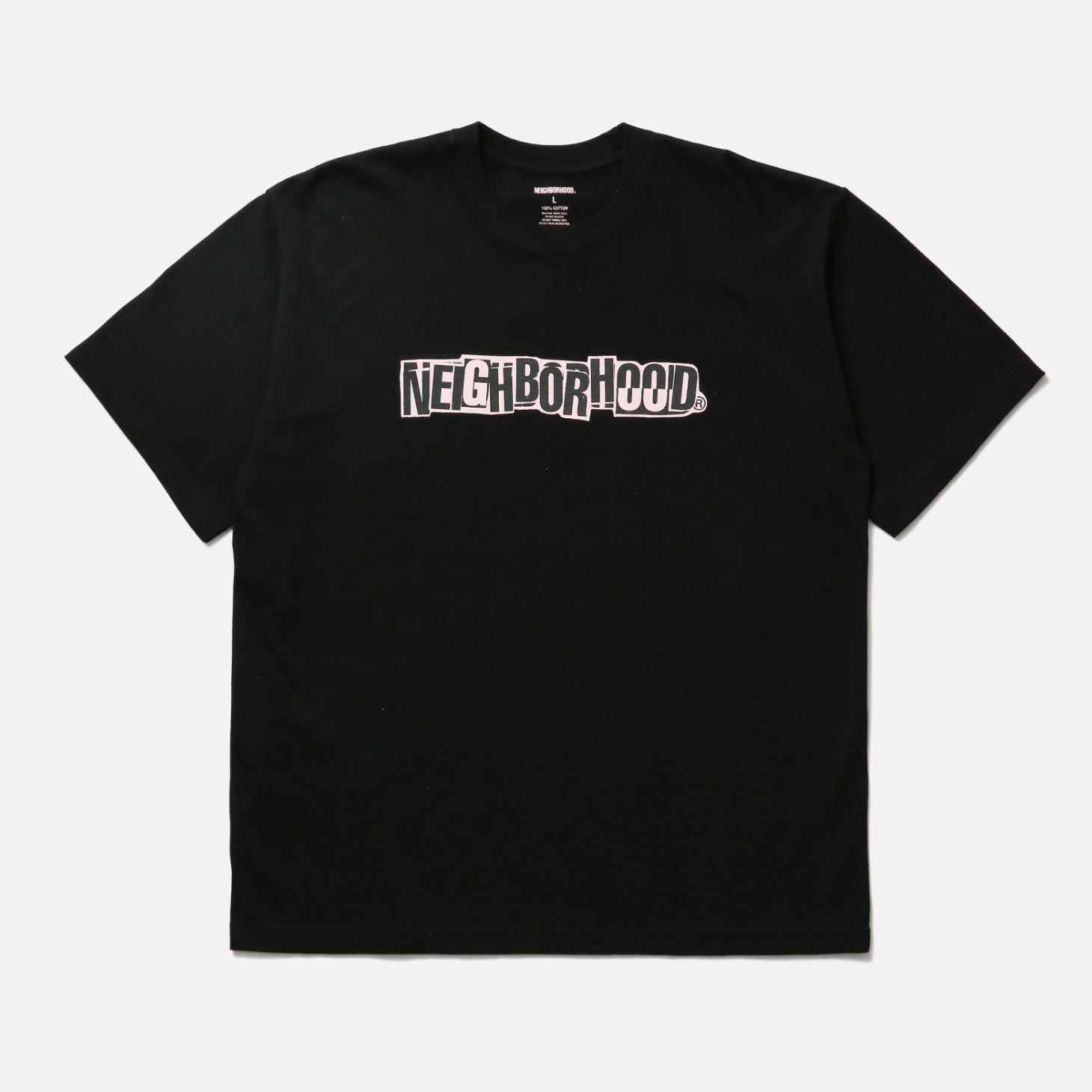 -(B3d05)-NEIGHBORHOOD  NH . TEE SS-15 龐克字體 短Ｔ 黑色- 261PCNH-ST15