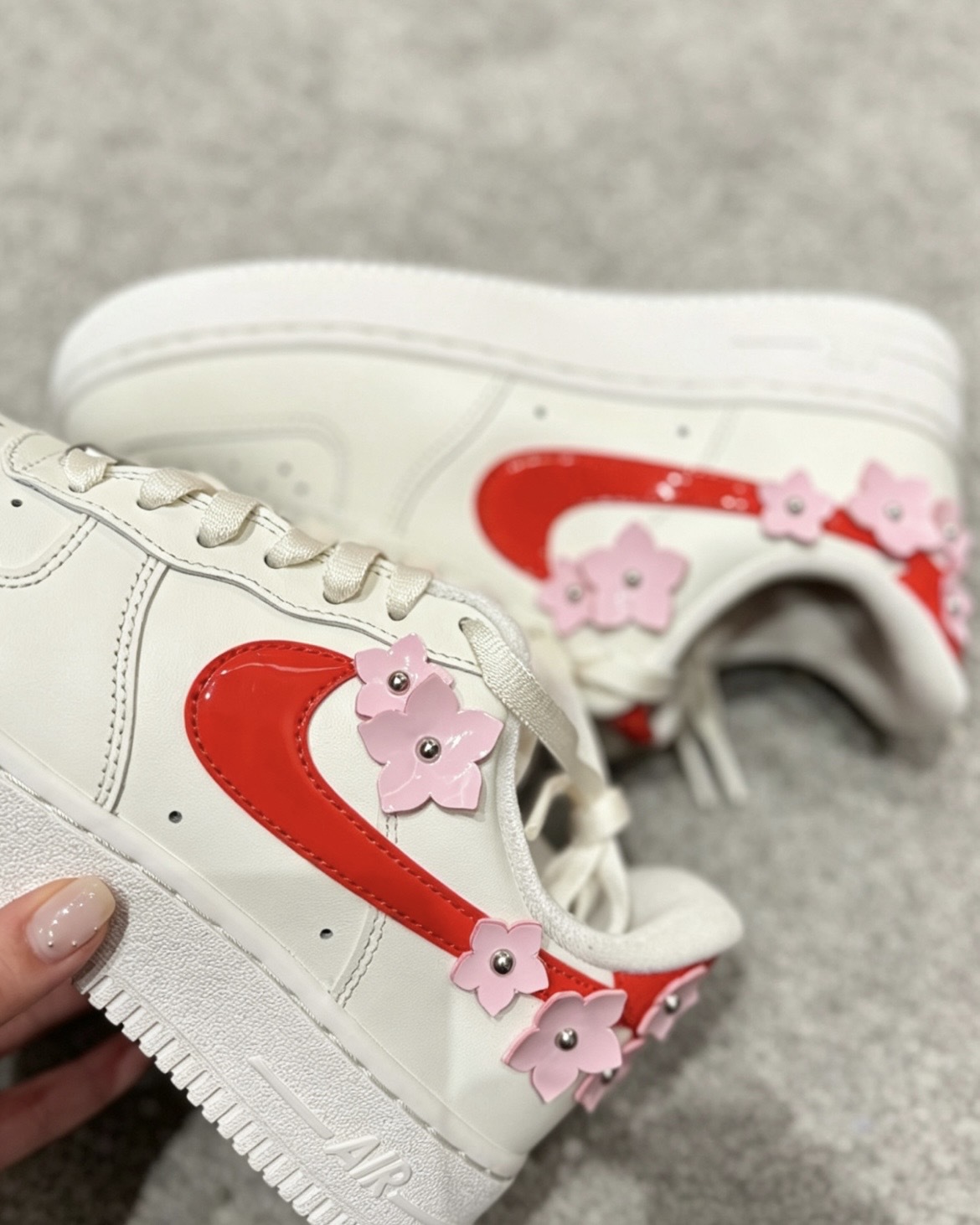 (預訂) Nike Air Force 1 Low - White Red Swoosh Flower