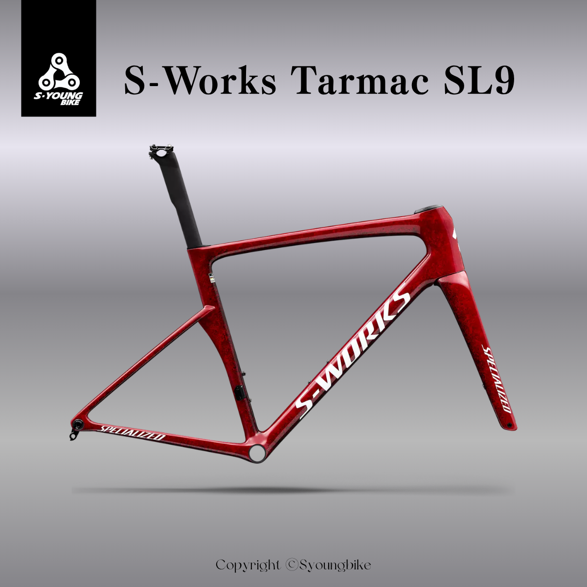 【Specialized】Tarmac SL9 車架組 / Gloss Vivid Red
