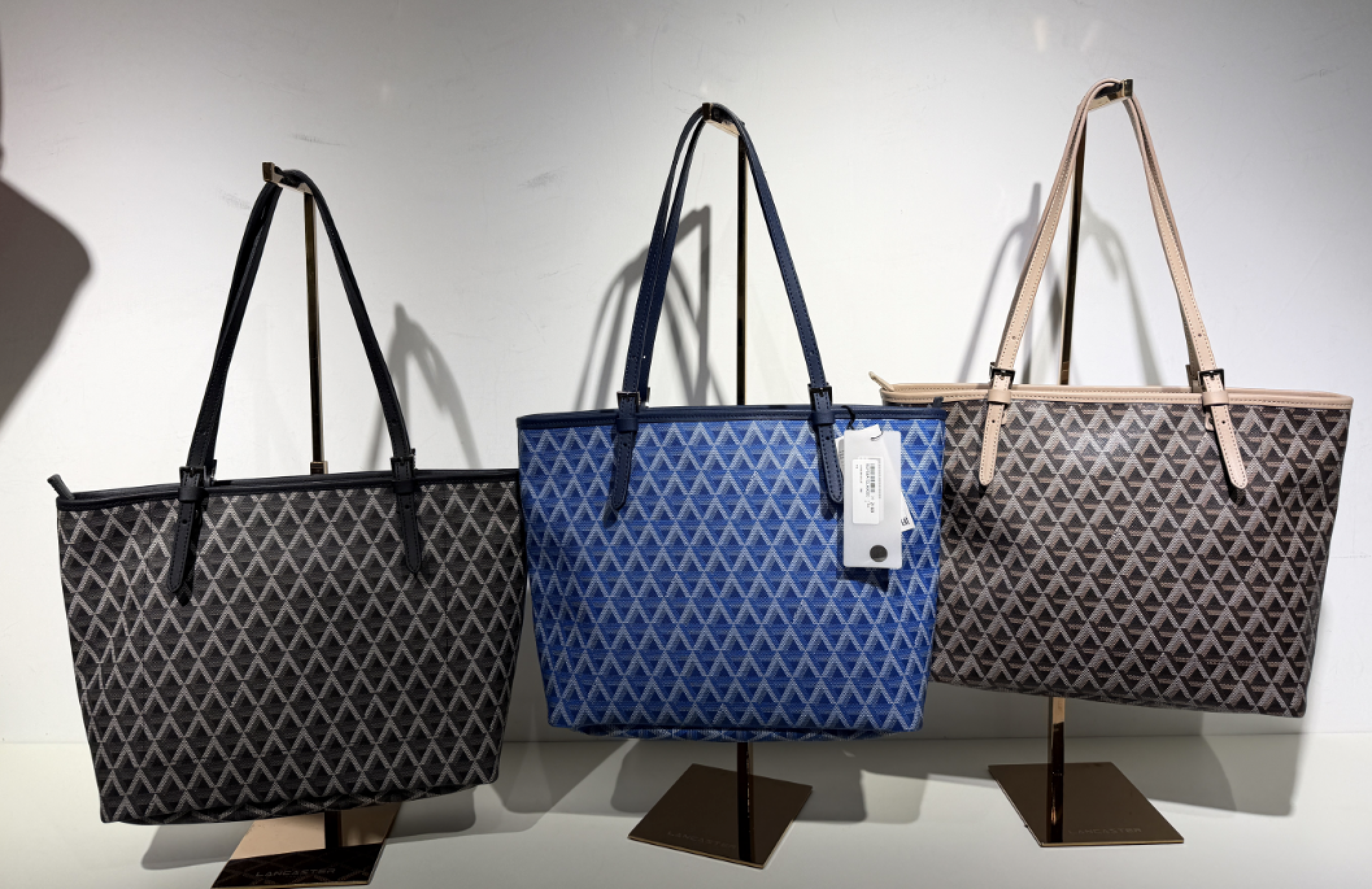 0702LC34-LANCASTER-HANDBAG-Lancaster 巴黎龍卡斯特 Ikon 系列的中型拉鍊托特包37cm （A34）
