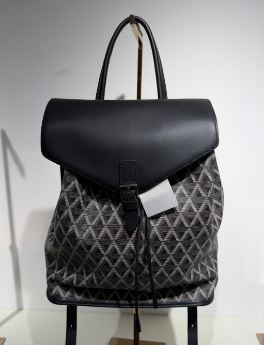 0702LC35-LANCASTER-HANDBAG-Lancaster 巴黎龍卡斯特 Ikon 系列的翻蓋抽繩雙肩背包 （A35）