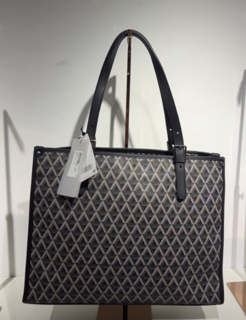 0702LC37-LANCASTER-HANDBAG-Lancaster 巴黎龍卡斯特 Ikon 系列的大硬挺托特包 （A37）