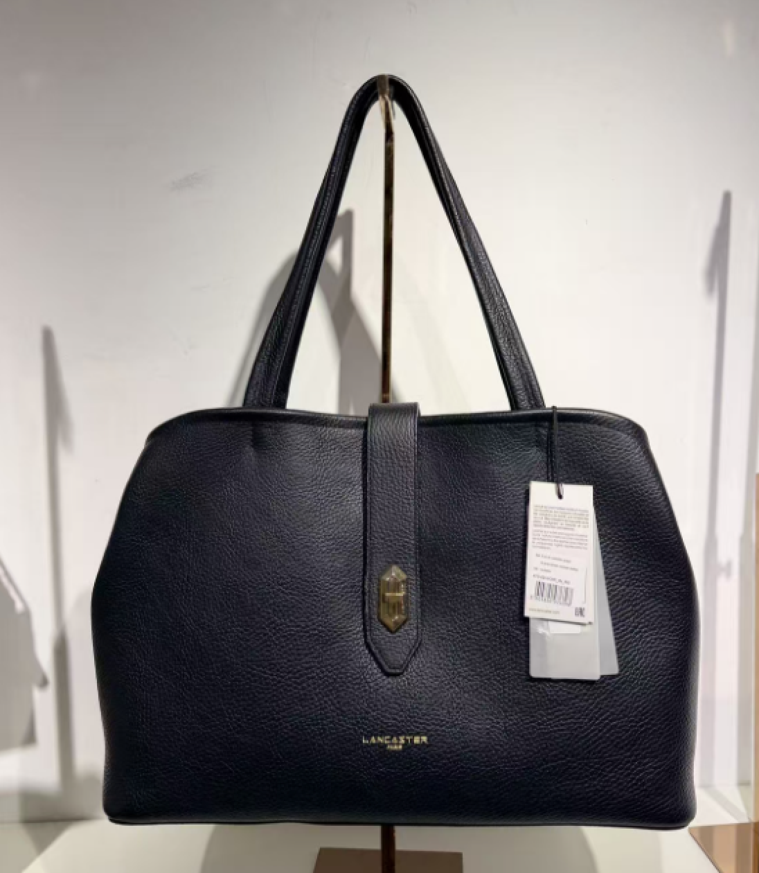 0702LC38-LANCASTER-HANDBAG-Top Double 經典真皮翻蓋扣環托特包（A38）