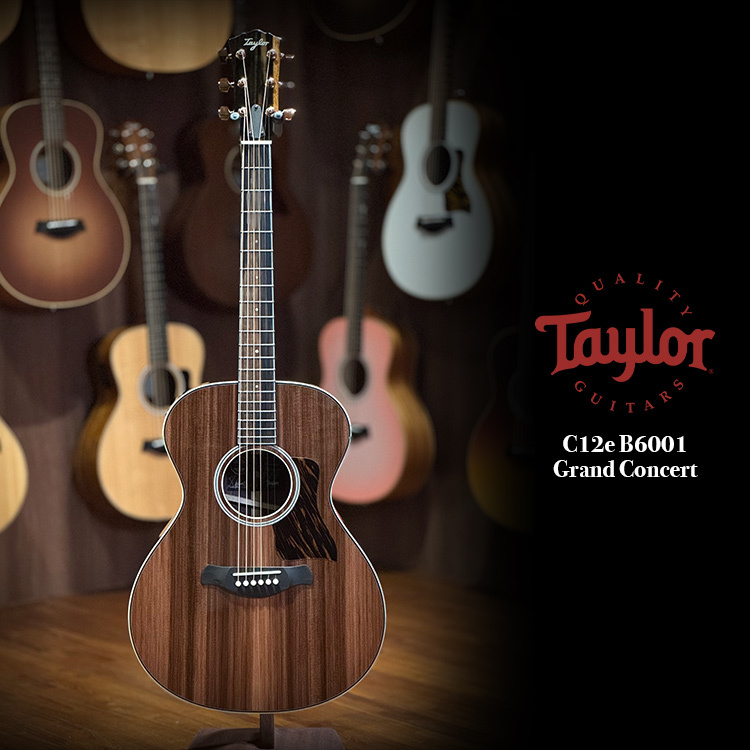 Taylor Custom C12e B6001 Grand Concert - Stripy Sinker Redwood/Indian Rosewood