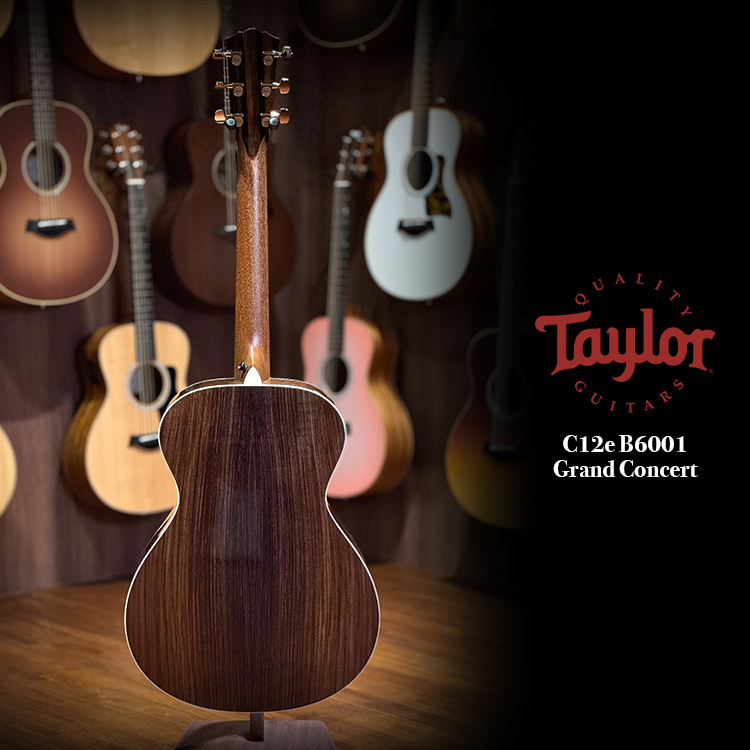 Taylor Custom C12e B6001 Grand Concert - Stripy Sinker Redwood/Indian Rosewood