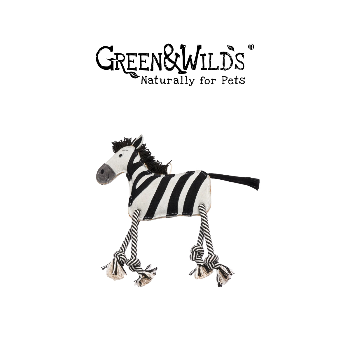 斑馬尚比西 - 天然犬用啃咬玩具｜英國 GREEN & WILDS