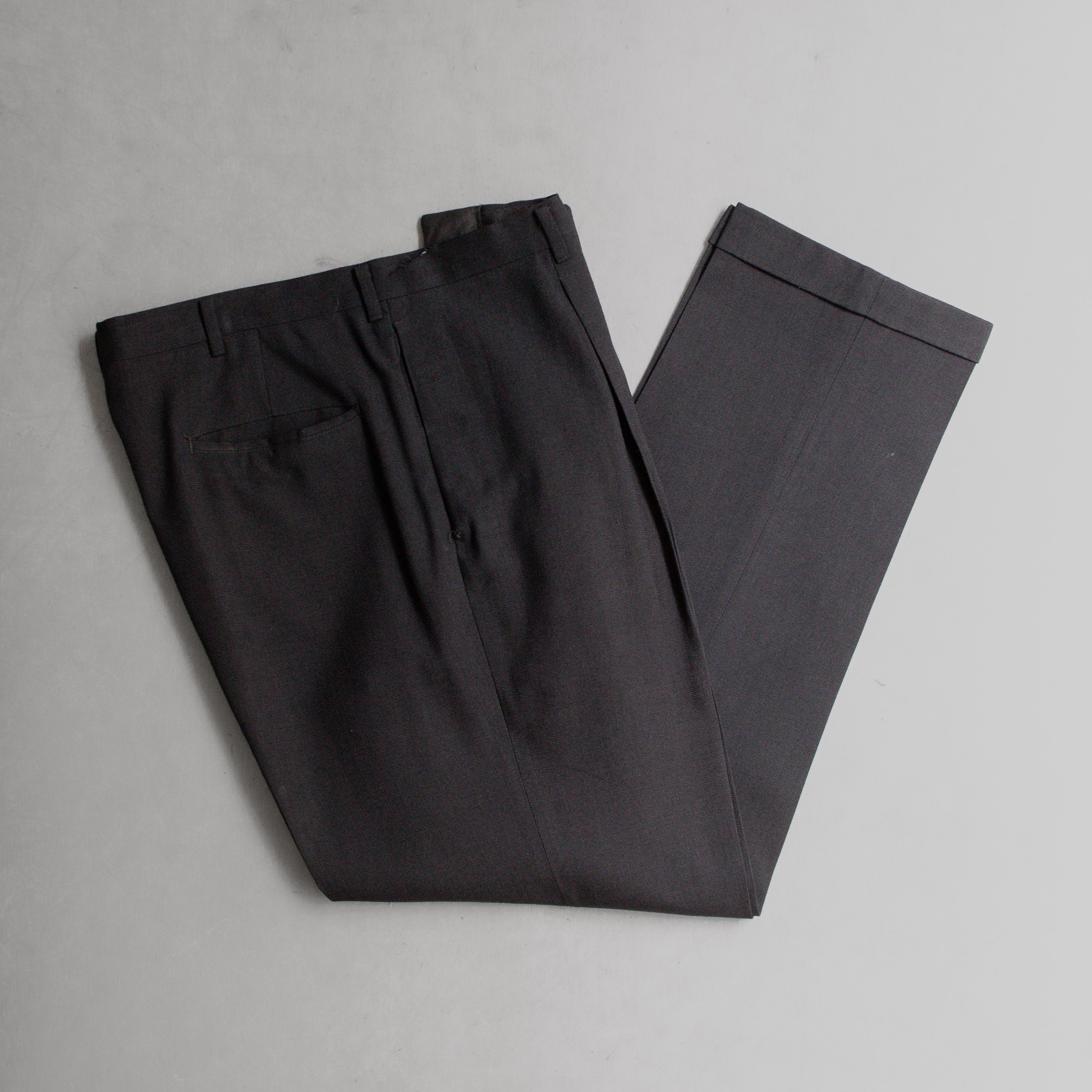 70S SEARS PERMA PREST SLACKS 美國 黑色 直筒 西裝 長褲