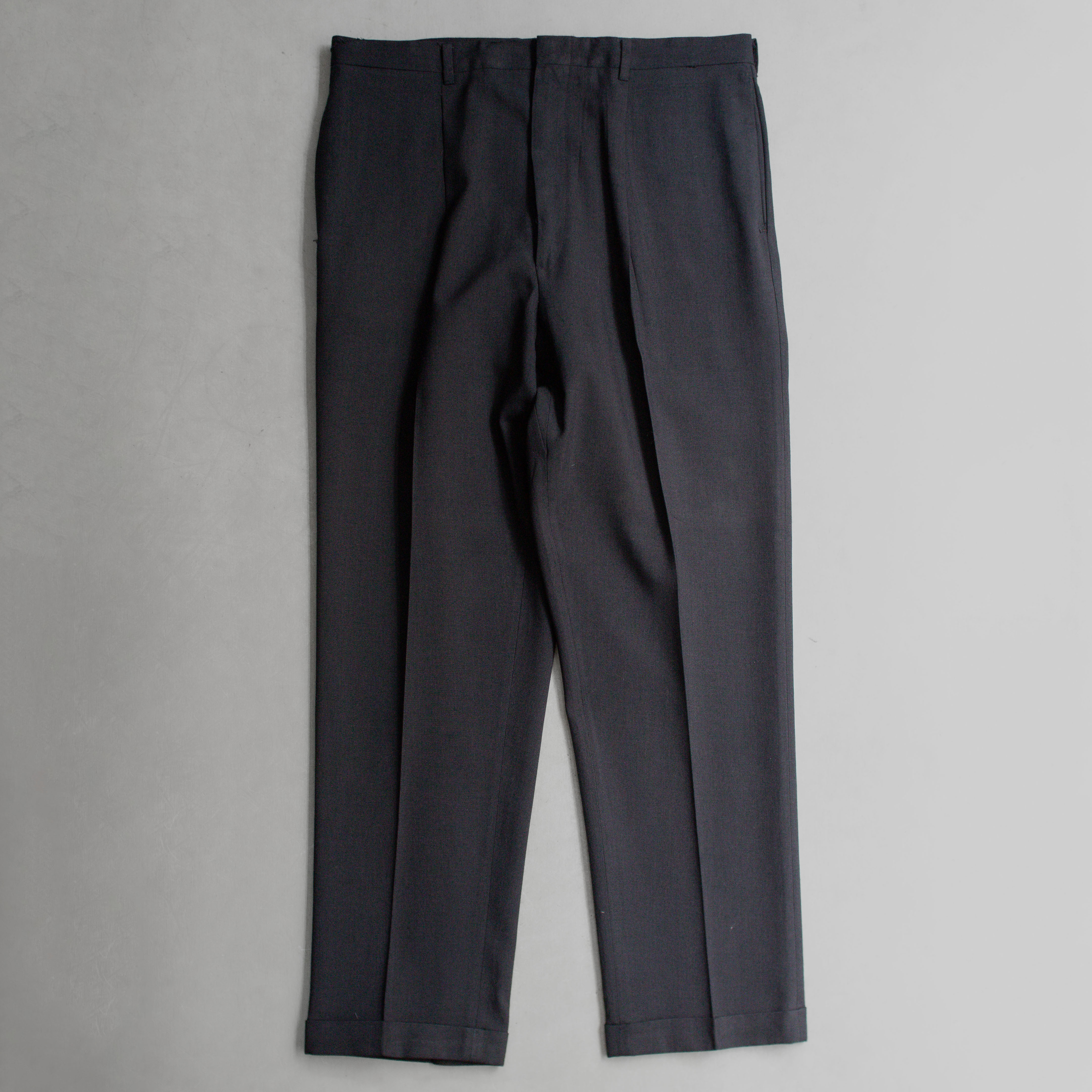 70S SEARS PERMA PREST SLACKS 美國 黑色 直筒 西裝 長褲