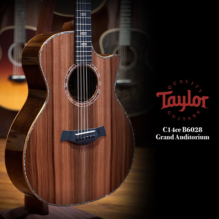 Taylor Custom C14ce B6028 Grand Auditorium - Sinker Redwood / Walnut