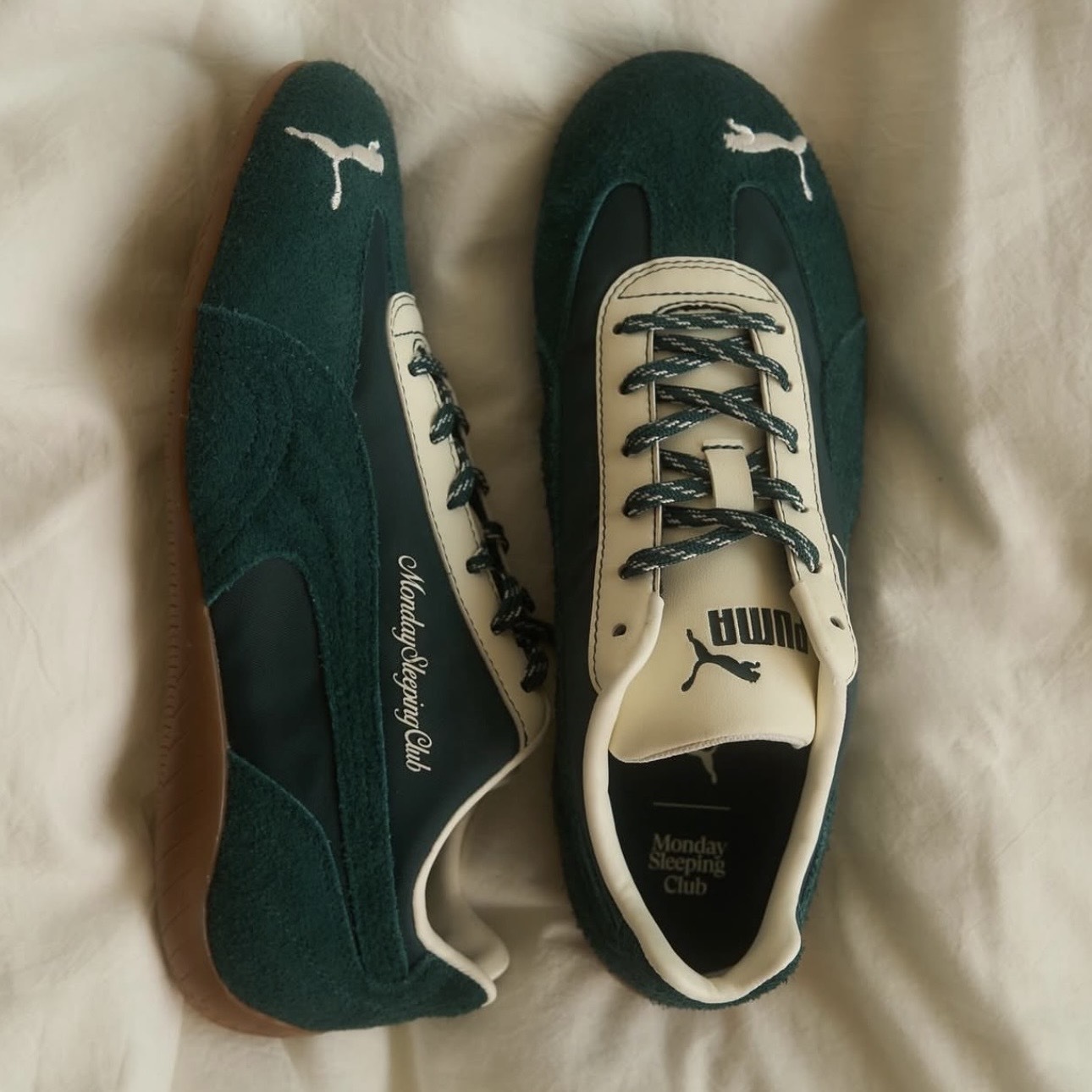 PUMA SPEEDCAT x MONDAY SLEEPING CLUB 森林綠 麂皮 男女 聯名款408845-01