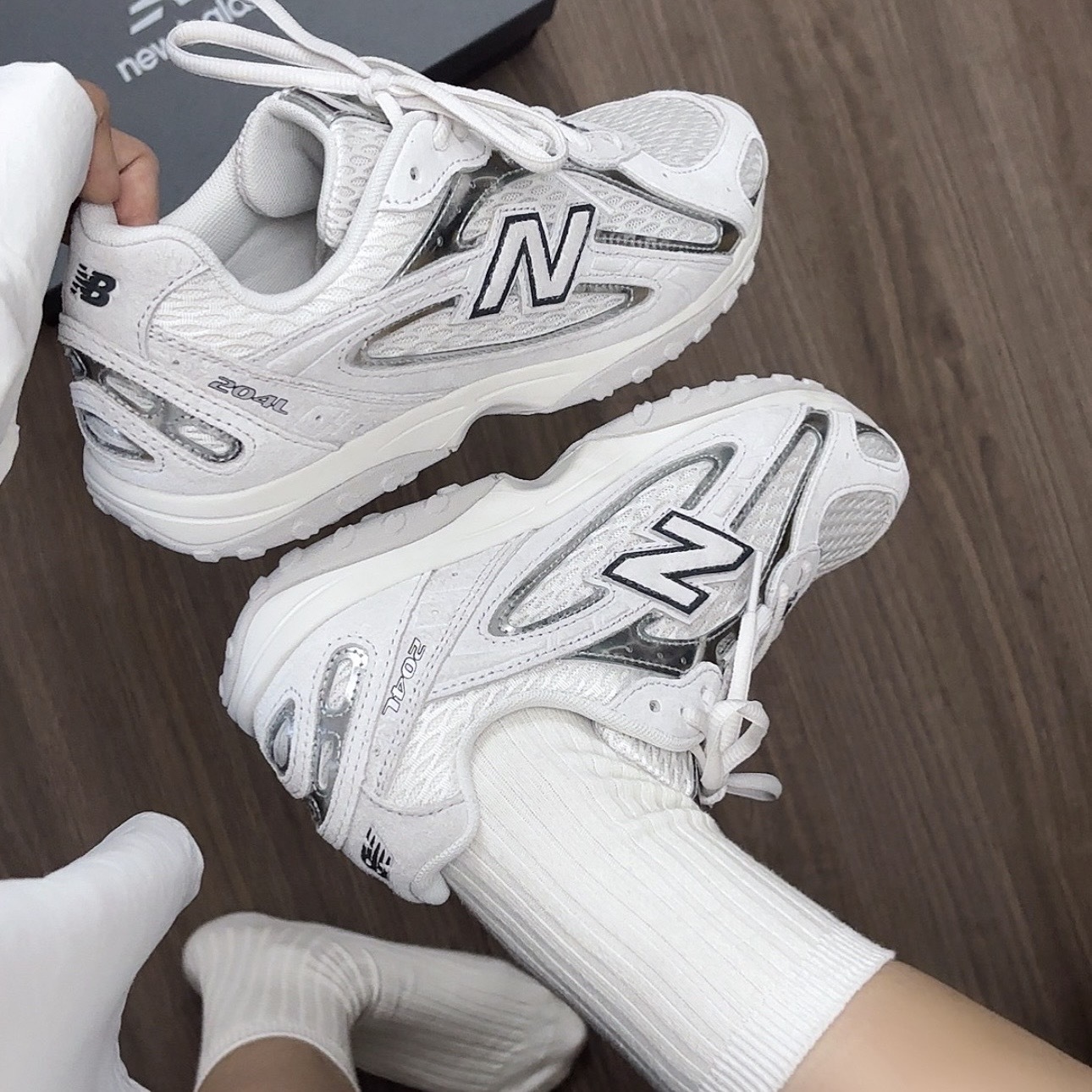 NEW BALANCE 204L 灰銀 網布 運動鞋 男女 情侶鞋 U204L4N2