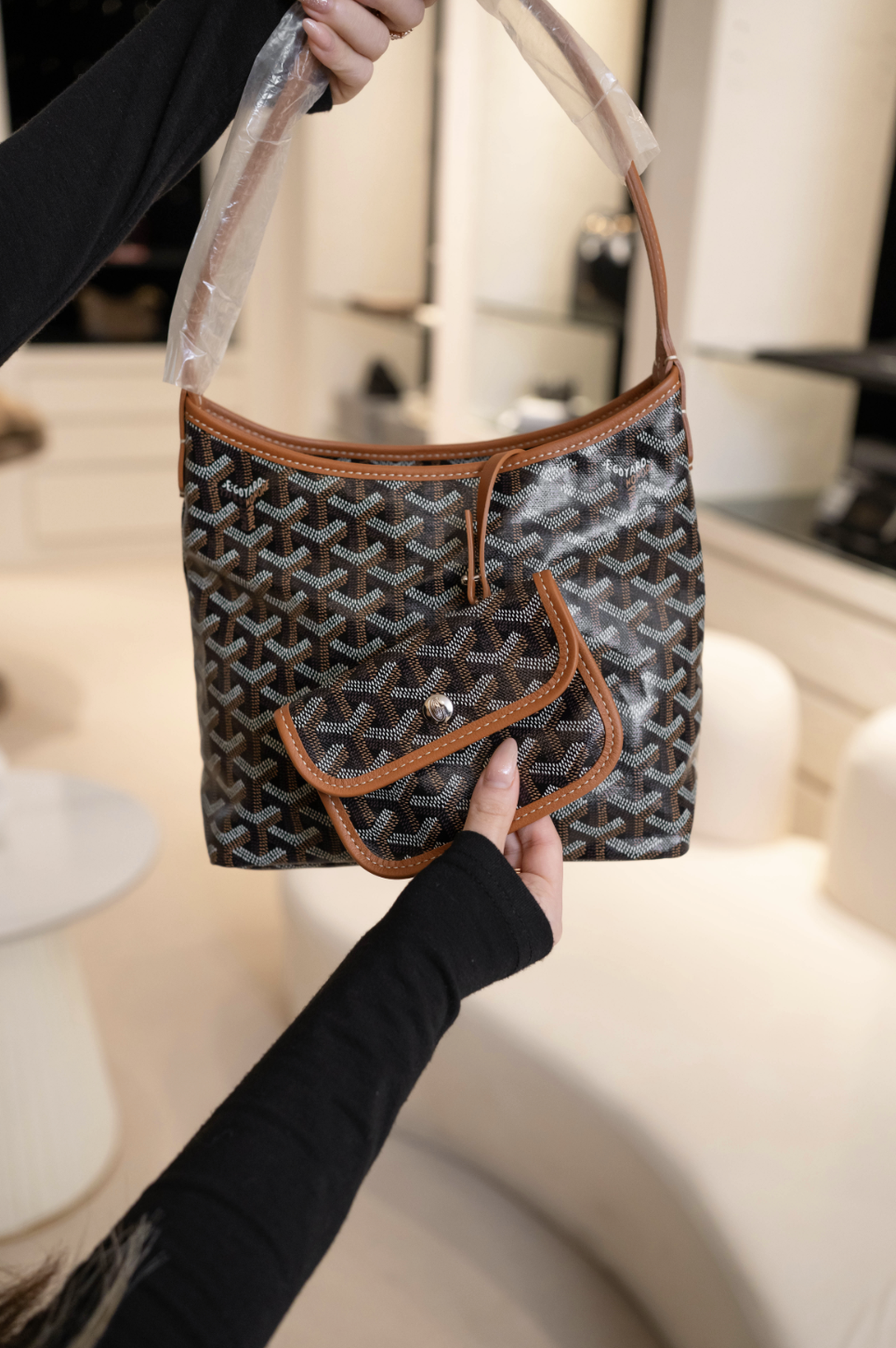 Goyard Mini Boheme Hobo tan 啡色